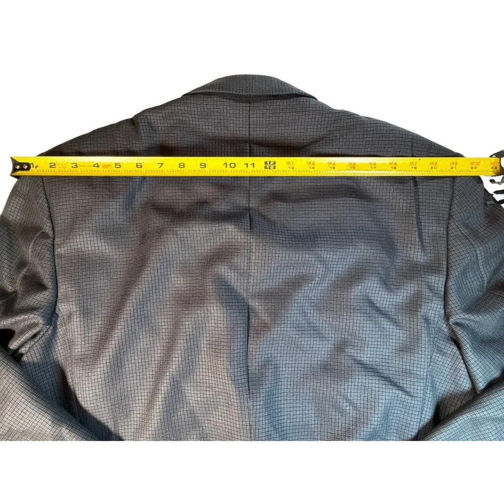 Joseph Abboud Black Label Blazer 44L Silk Wool Gray USA Union Made Sport Coat